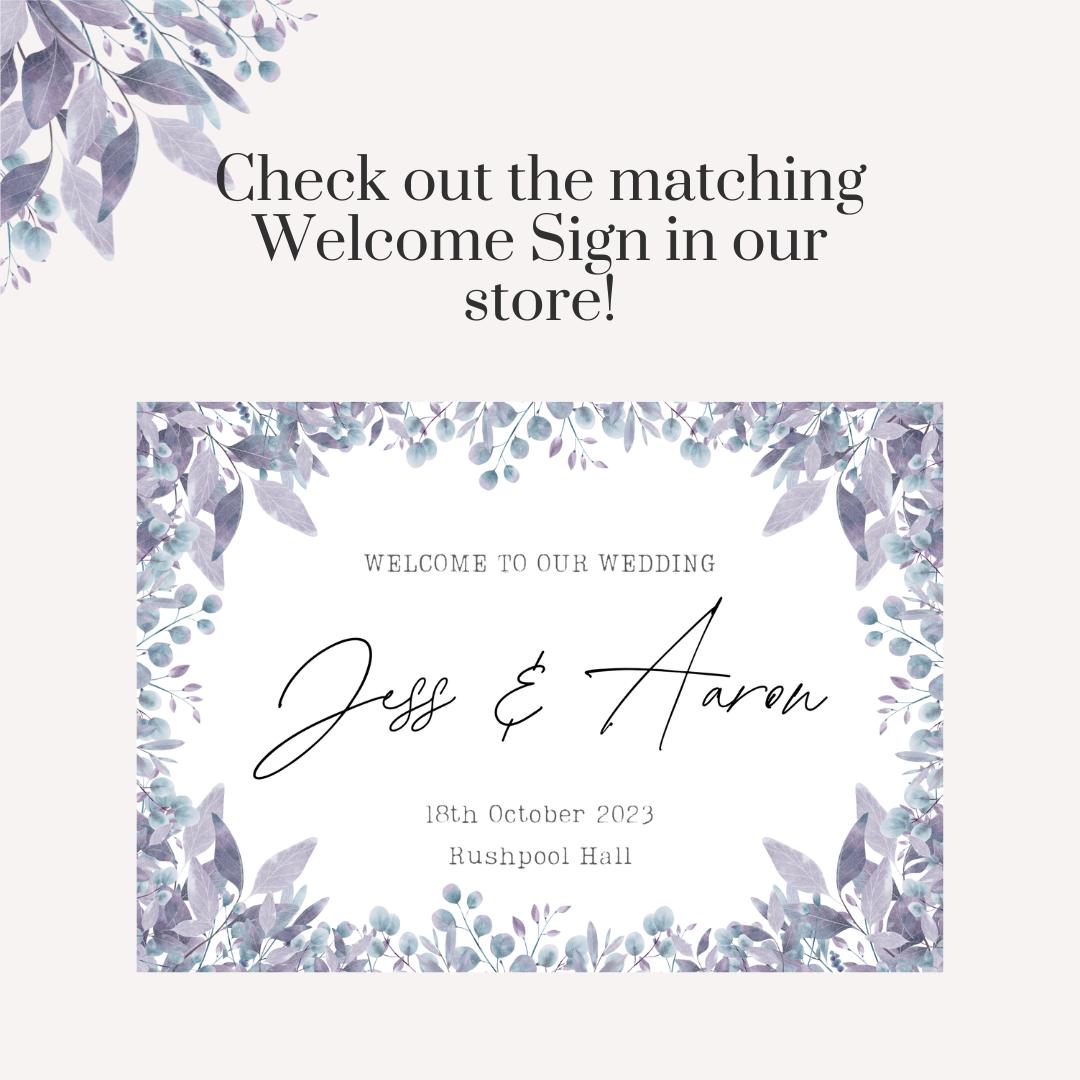 Printed Personalised Wedding Selfie Frame | Wedding Selfie Props | Wedding Decorations | Blue Botanical | Blue Rustic Floral
