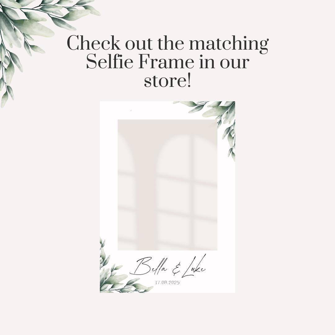 Printed Personalised Wedding Welcome Board | Sage Green Foliage Wedding Sign | Custom Names & Venue | Elegant Botanical Foamex Sign