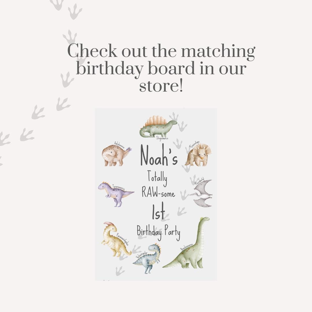 Personalised Printed Dinosaur Birthday Selfie Frame: Dino Party Photo Prop (55x78cm)