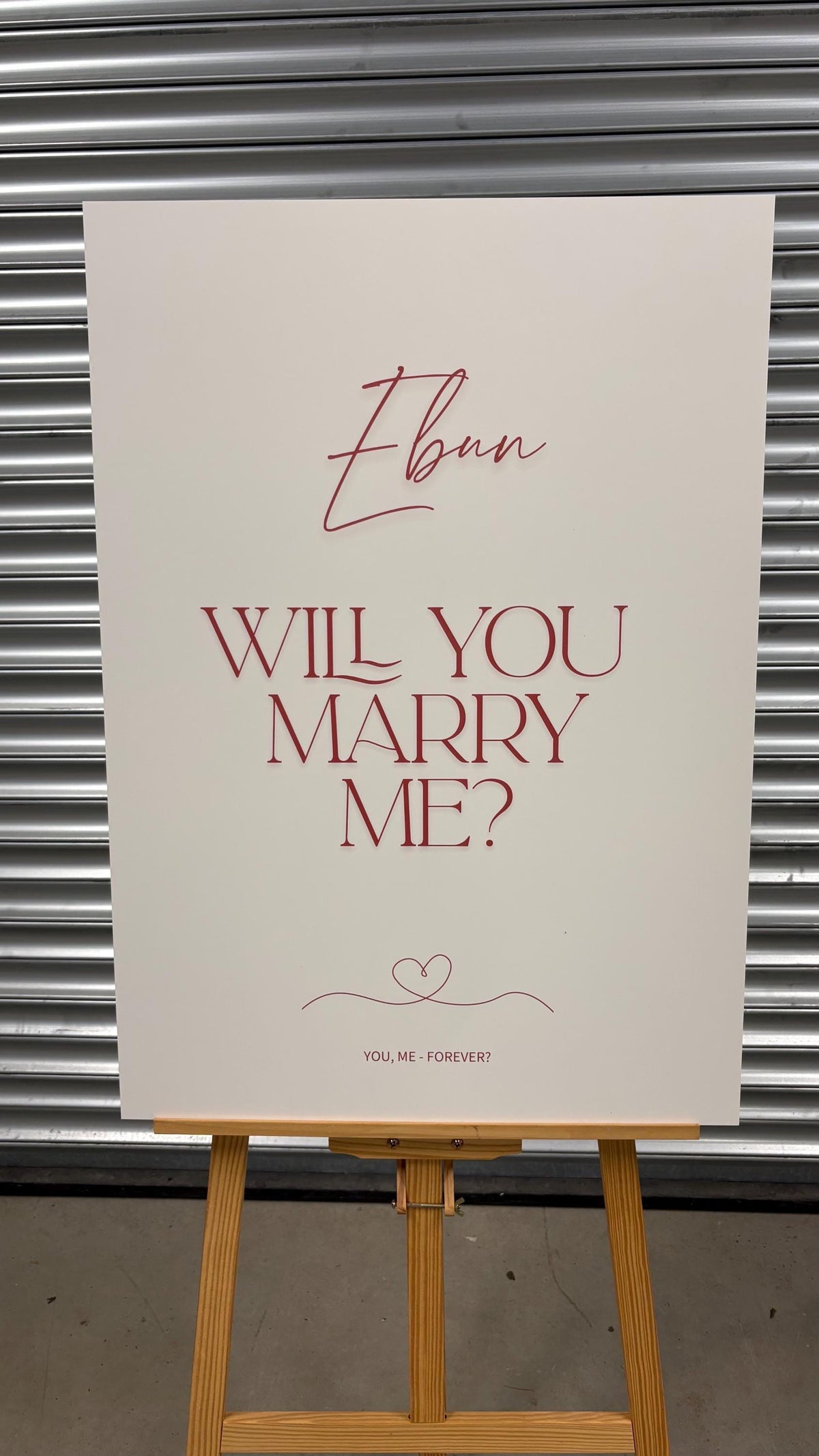 Personalised Proposal Board – Will You Marry Me Sign – Minimal Proposal Board – Custom Engagement Sign – Foamex Proposal Board