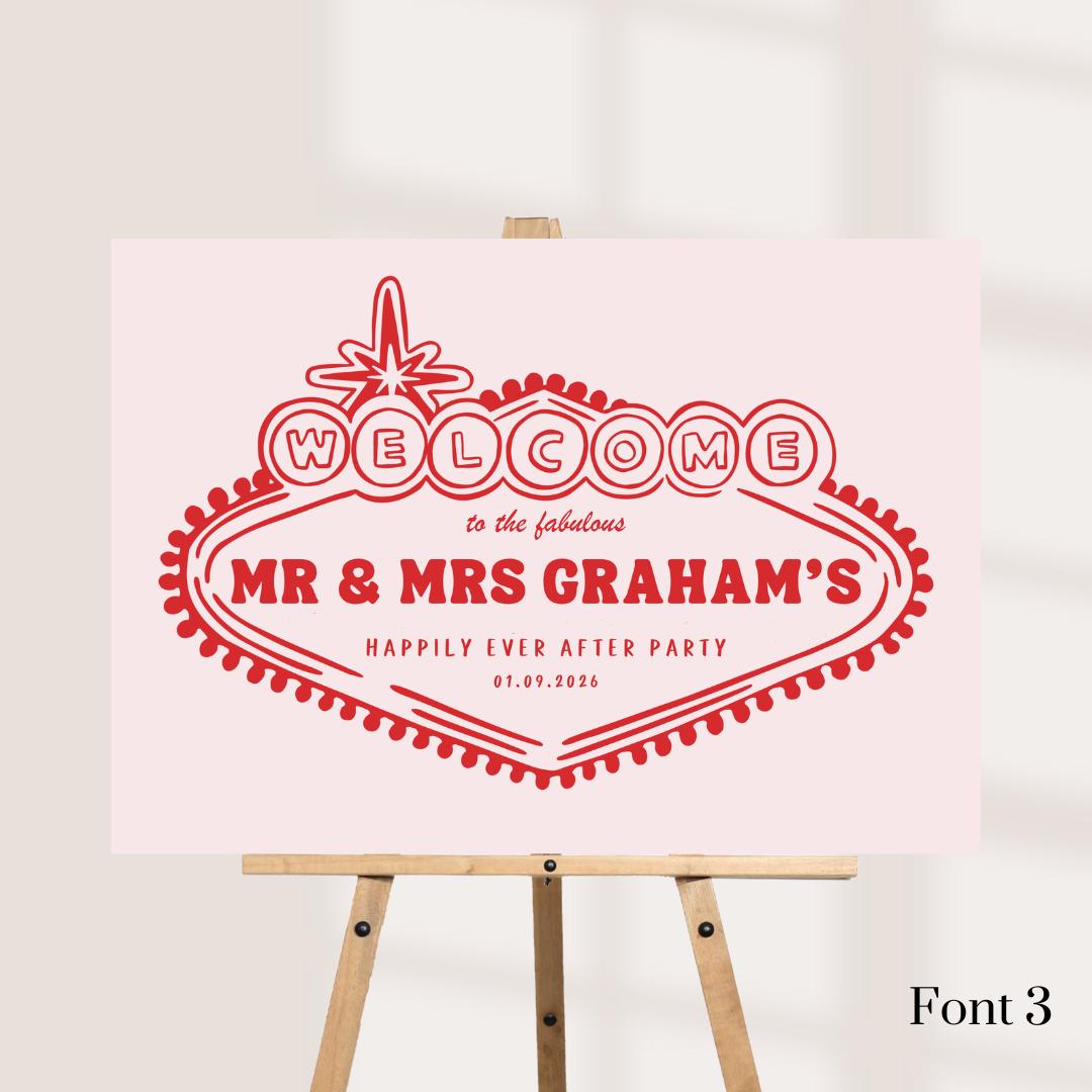 Vegas Style Wedding Sign