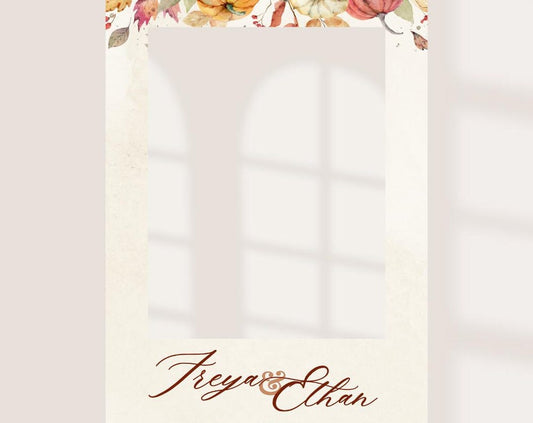 Personalised Autumn Wedding Selfie Frame