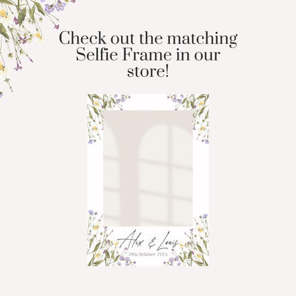 Printed Personalised Wedding Welcome Sign/Board | Wedding Selfie Props | Wedding Decorations | Rustic Floral  | A3/A2/A1 Sizes