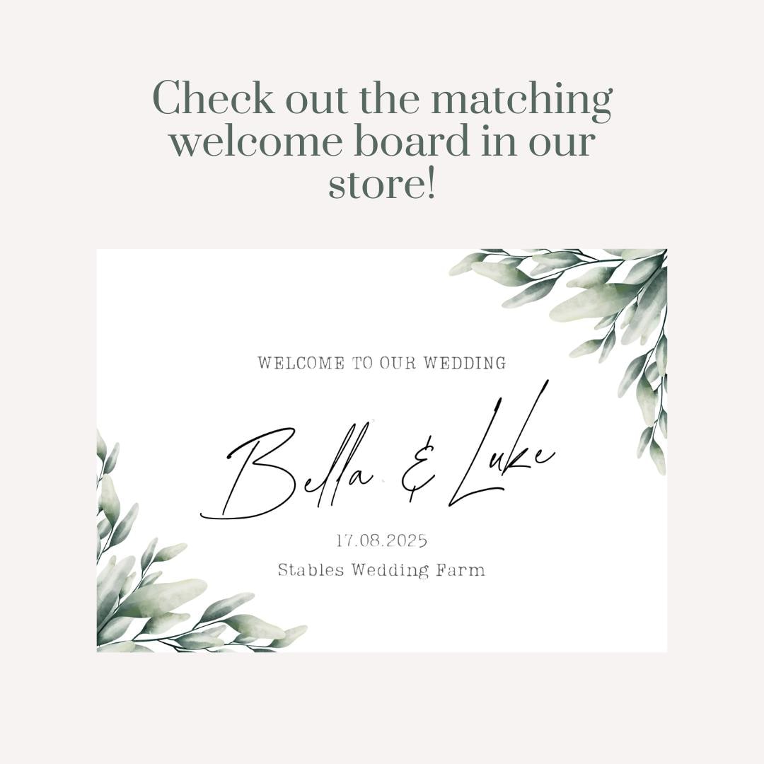 Personalised Wedding Selfie Frame – Eucalyptus Greenery