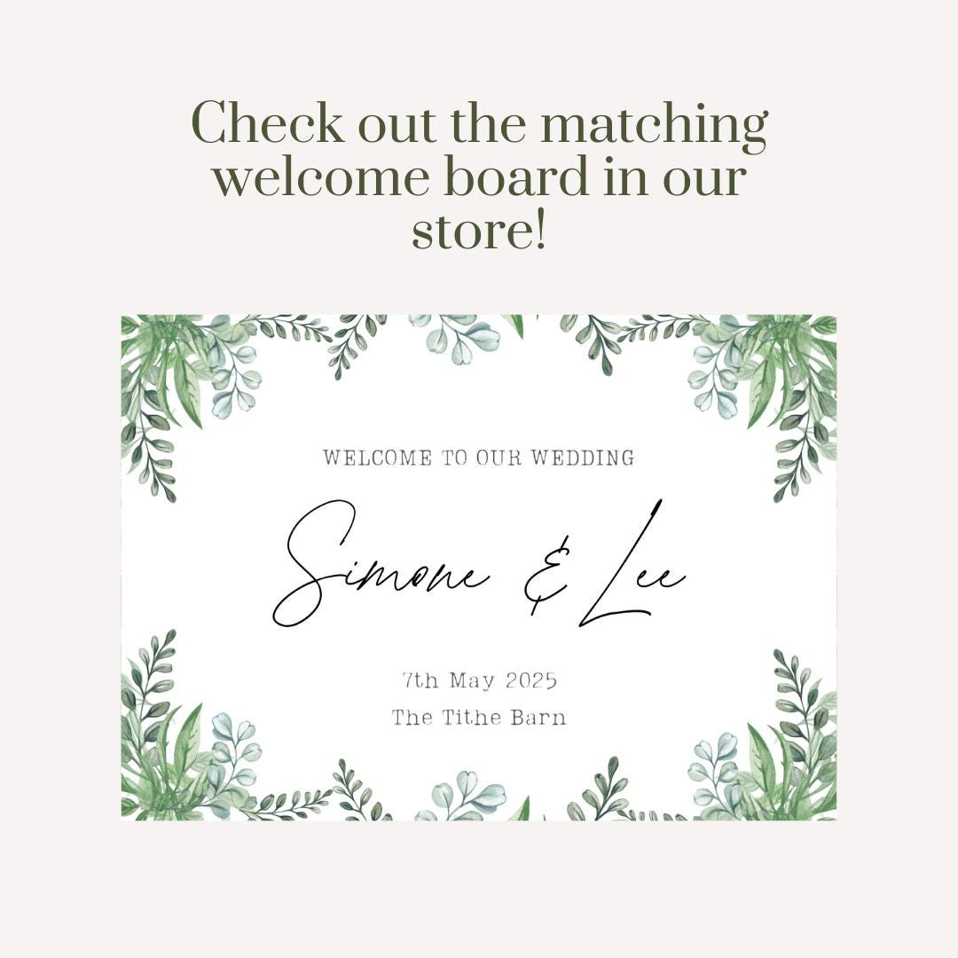 Printed Personalised Wedding Selfie Frame | Botanical Greenery 3 Photo Prop | Rustic Wedding Sign | Custom Names & Date | Foamex Party Frame