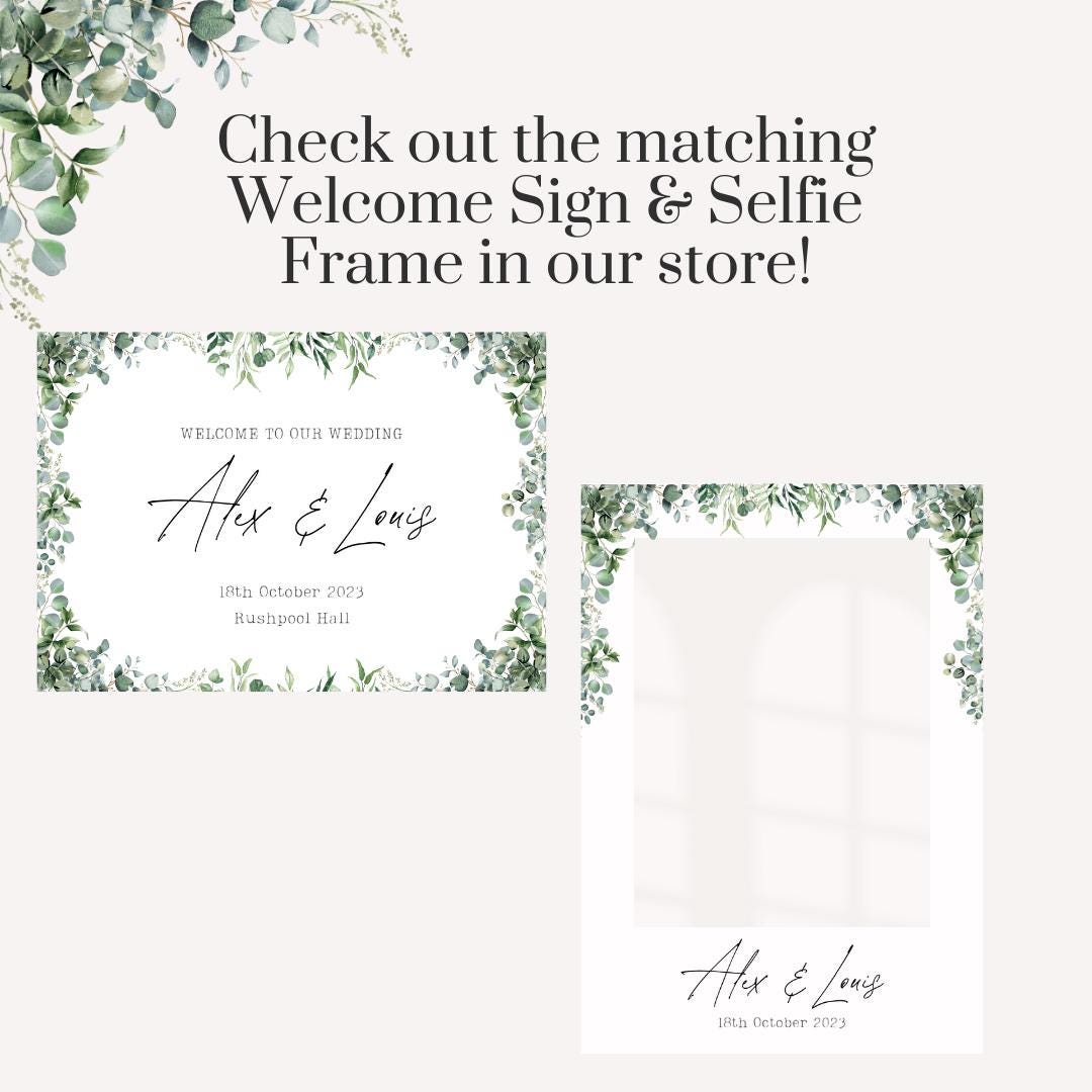 Personalised Hen Party Selfie Frame – Botanical Leaf