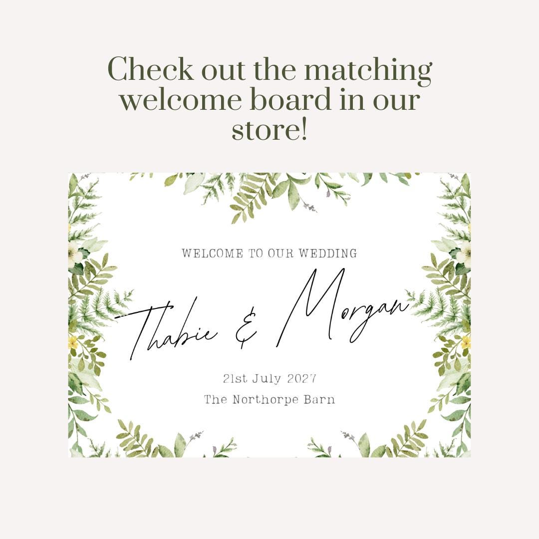 Personalised Wedding Selfie Frame – Woodland Greenery