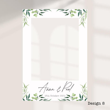 Personalised Wedding Selfie Frame – Botanical Leaf