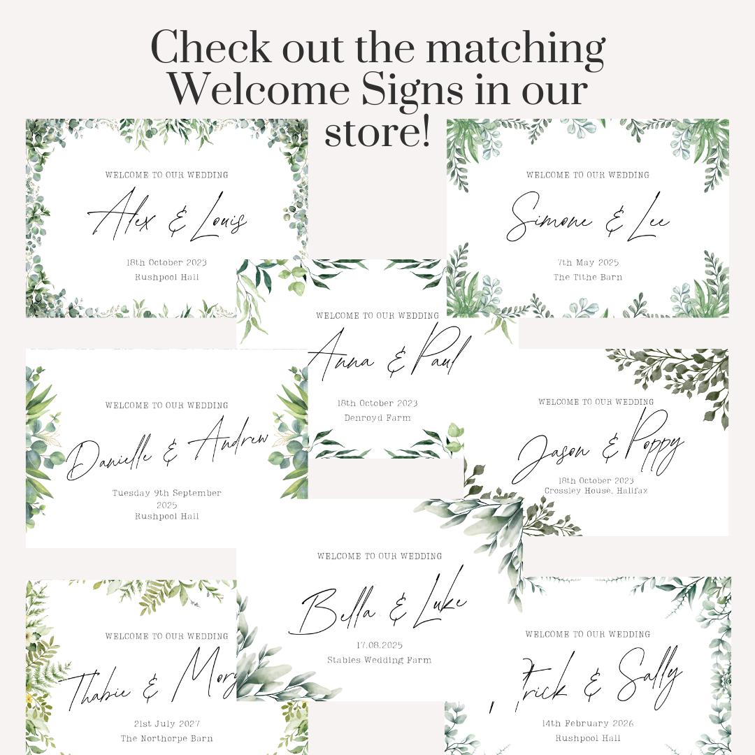 Personalised Wedding Selfie Frame – Botanical Leaf