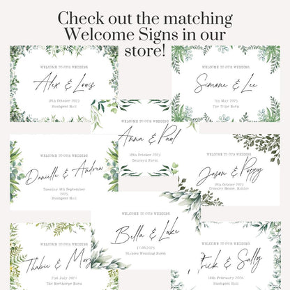 Personalised Wedding Selfie Frame – Botanical Leaf