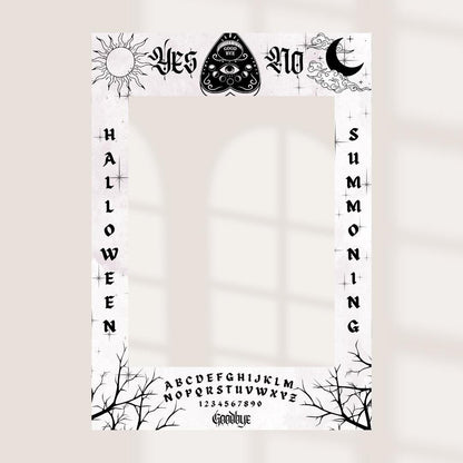 Halloween Ouija Selfie Frame | Gothic Photo Booth Prop | Spirit Board Halloween Party Decoration | Spooky Selfie Board | Halloween Decor