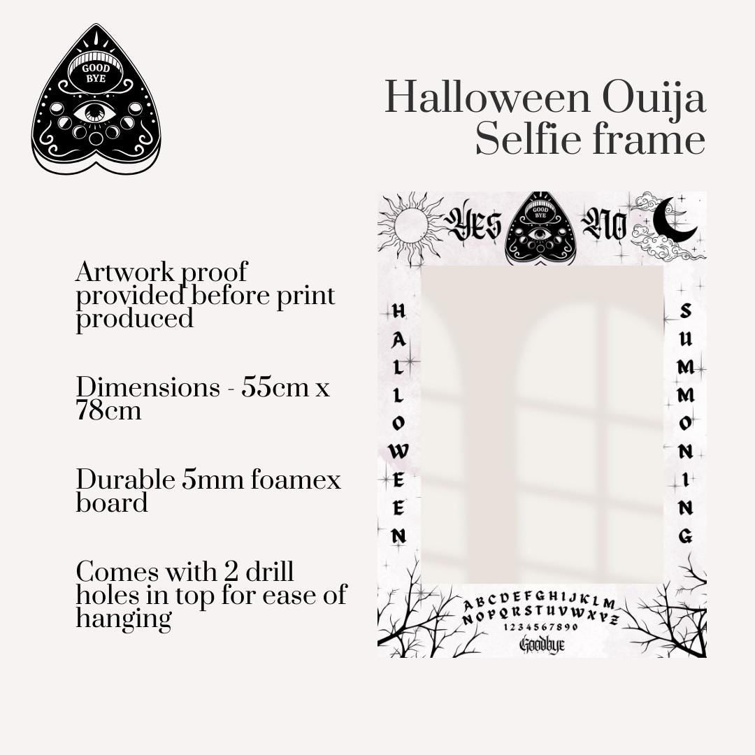 Halloween Ouija Selfie Frame | Gothic Photo Booth Prop | Spirit Board Halloween Party Decoration | Spooky Selfie Board | Halloween Decor