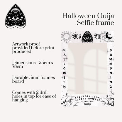 Halloween Ouija Selfie Frame | Gothic Photo Booth Prop | Spirit Board Halloween Party Decoration | Spooky Selfie Board | Halloween Decor