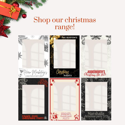 Personalised Christmas Selfie Frame | Custom Christmas Party Photo Prop | Company Christmas Party Decoration | Photo Booth Frame