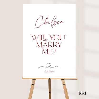Personalised Proposal Board – Will You Marry Me Sign – Minimal Proposal Board – Custom Engagement Sign – Foamex Proposal Board