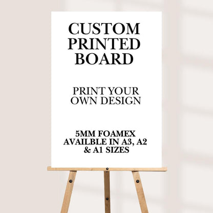 Custom Printed Foamex Board | Print Your Own Artwork | 5mm Foam Board Sign