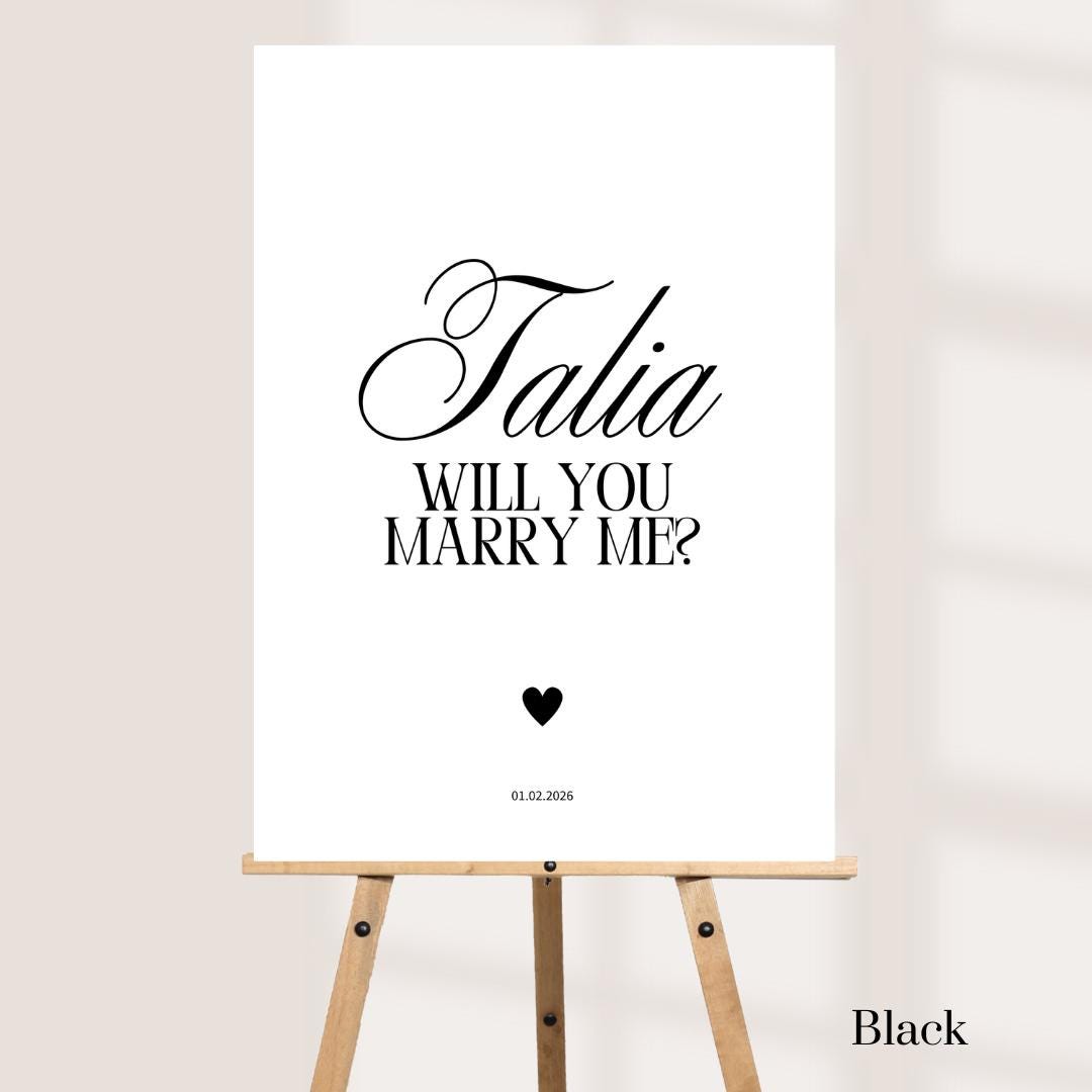 Personalised Proposal Board – Will You Marry Me Sign – Custom Engagement Board – Foamex Proposal Sign – Romantic Proposa
