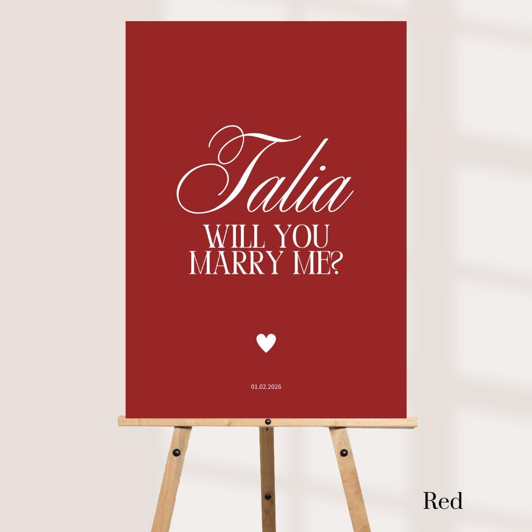 Personalised Proposal Board – Will You Marry Me Sign – Custom Engagement Board – Foamex Proposal Sign – Romantic Proposal Decor