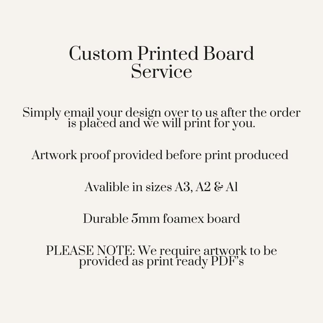 Custom Printed Foamex Board | Print Your Own Artwork | 5mm Foam Board Sign
