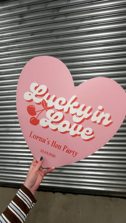 Personalised Baby Shower Welcome Sign – Retro “Baby Love” Heart Board – Custom Baby Shower Decor – Girl Baby Shower Sign