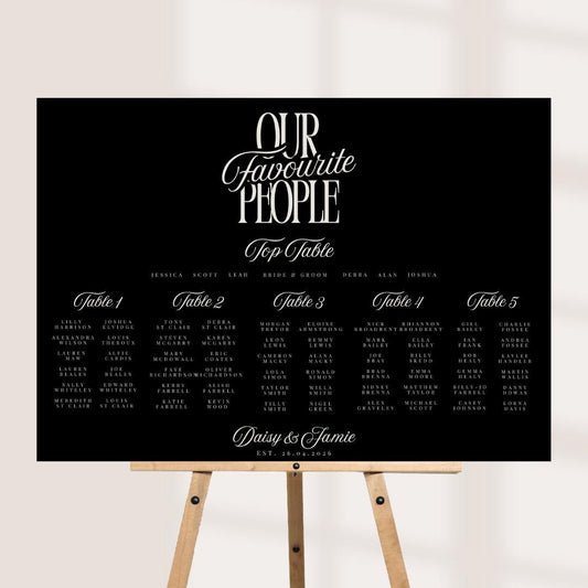 Personalised Wedding Seating Plan Board, Table Plan Sign, Custom Wedding Sign, Seating Chart A1 A2 A3 Landscape or Portr