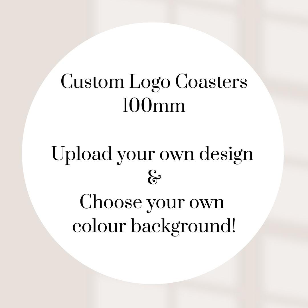 Custom Circle Logo Coasters | Personalised Beer Mats | Send Your Design | Branded Coasters for Business, Events, Weddings