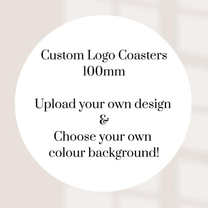 Custom Circle Logo Coasters | Personalised Beer Mats | Send Your Design | Branded Coasters for Business, Events, Weddings