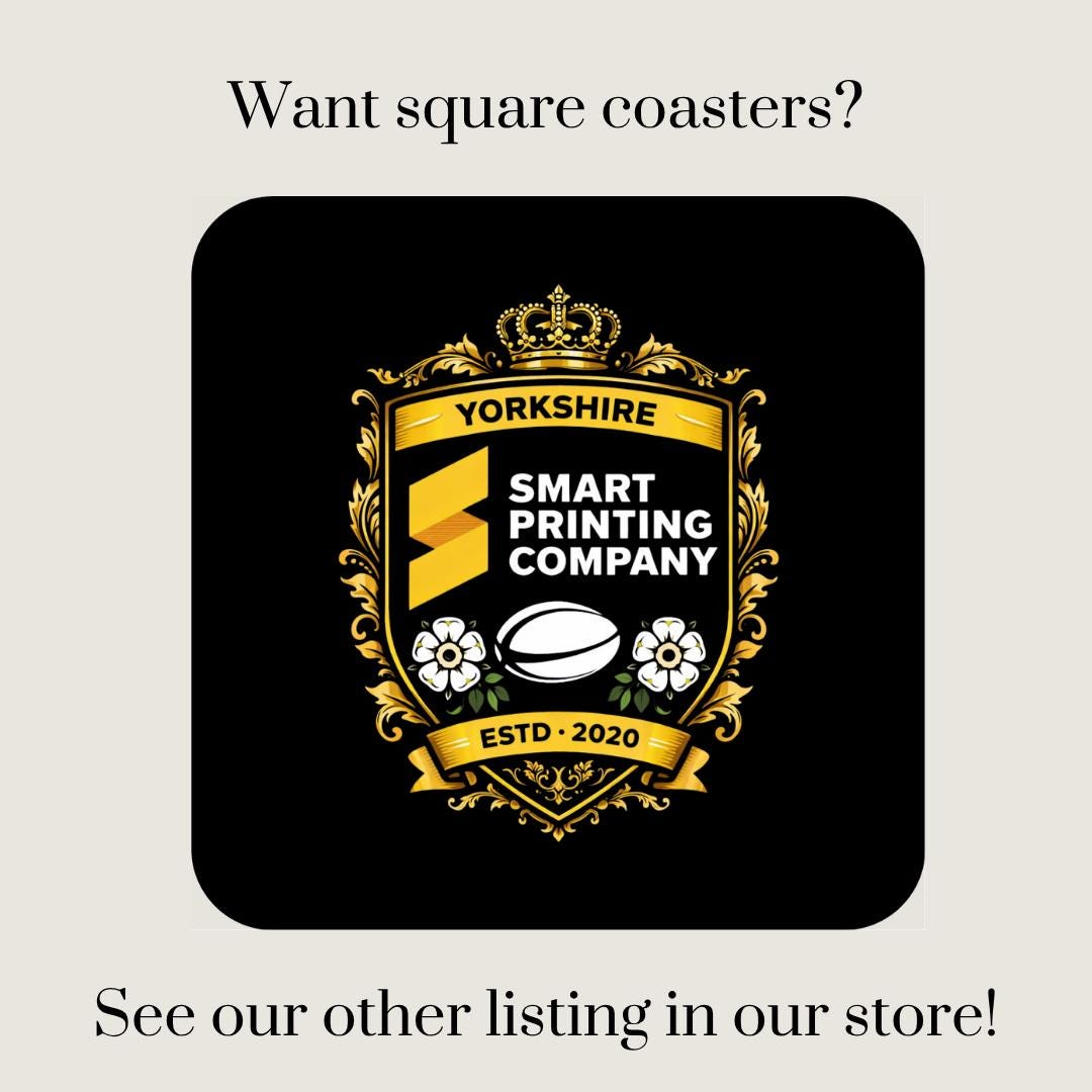 Custom Circle Logo Coasters | Personalised Beer Mats | Send Your Design | Branded Coasters for Business, Events, Weddings