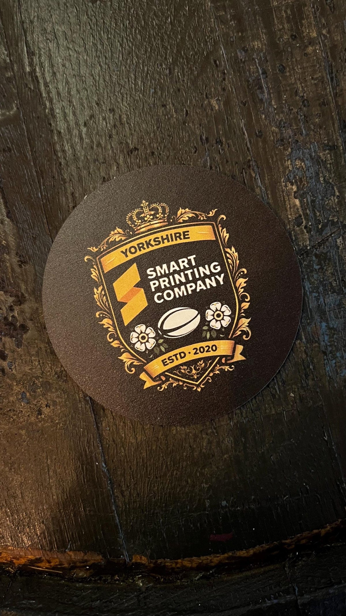 Custom Circle Logo Coasters | Personalised Beer Mats | Send Your Design | Branded Coasters for Business, Events, Weddings