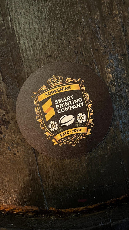 Custom Circle Logo Coasters | Personalised Beer Mats | Send Your Design | Branded Coasters for Business, Events, Weddings