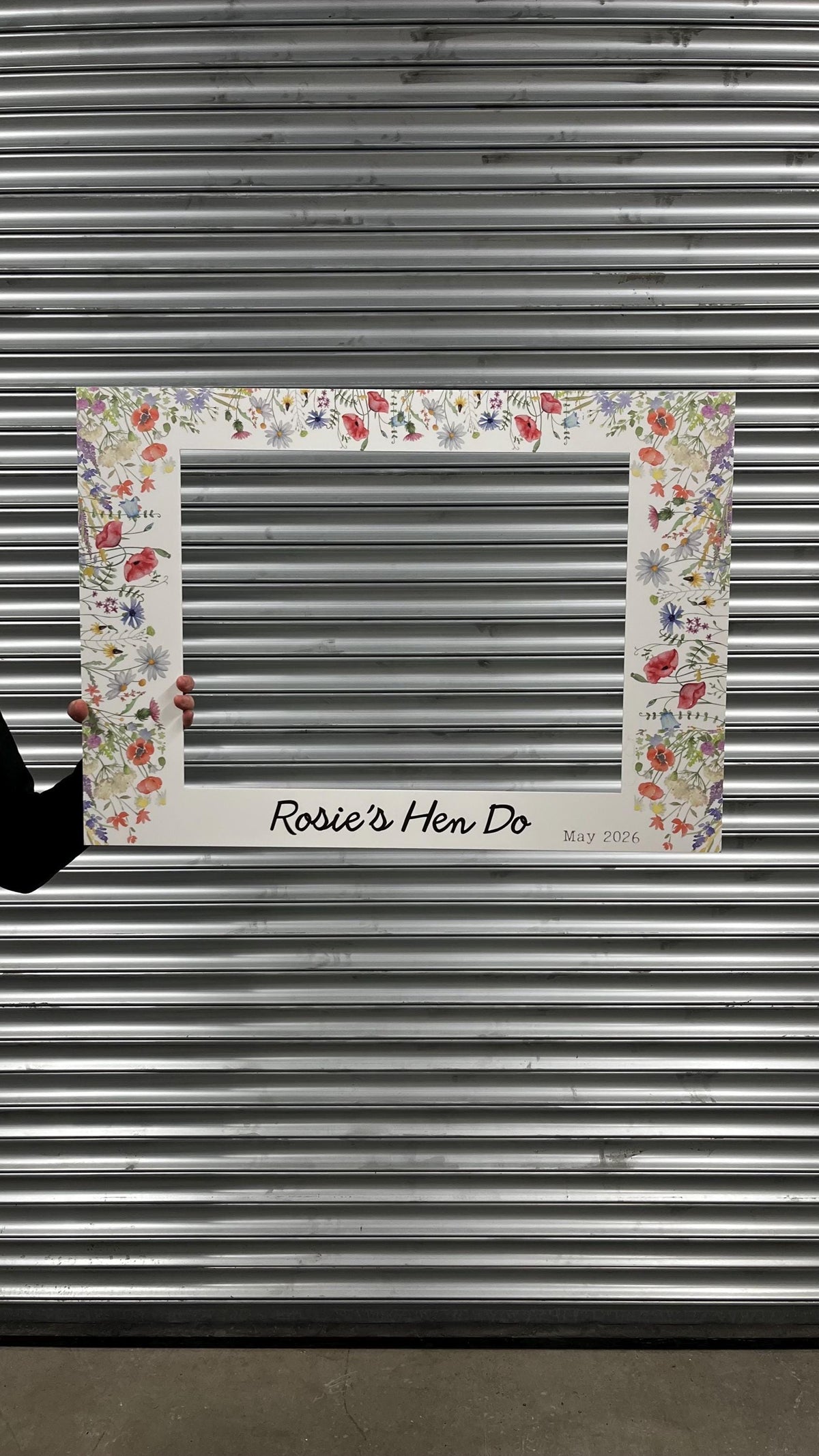 Printed Personalised Hen Party Selfie Frame | Hen Do Selfie Props | Hen Party Decorations | Rustic Floral 2 | Personalised