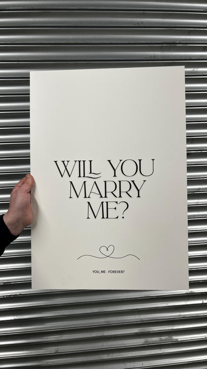 Personalised Proposal Board – Will You Marry Me Sign – Minimal Proposal Board – Custom Engagement Sign – Foamex Proposal Board