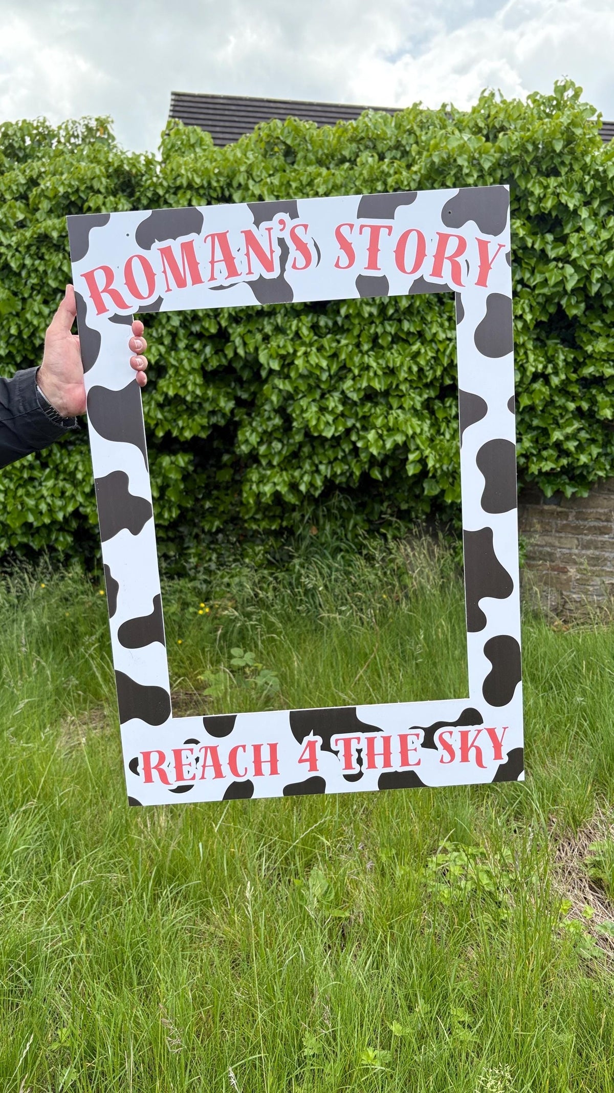 Personalised Cow Print Hen Party Selfie Frame – Last Rodeo