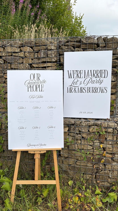 Red Wedding Welcome Board, Personalised Minimalist Wedding Sign, Modern Typography Reception Decor, Custom Names Venue Date