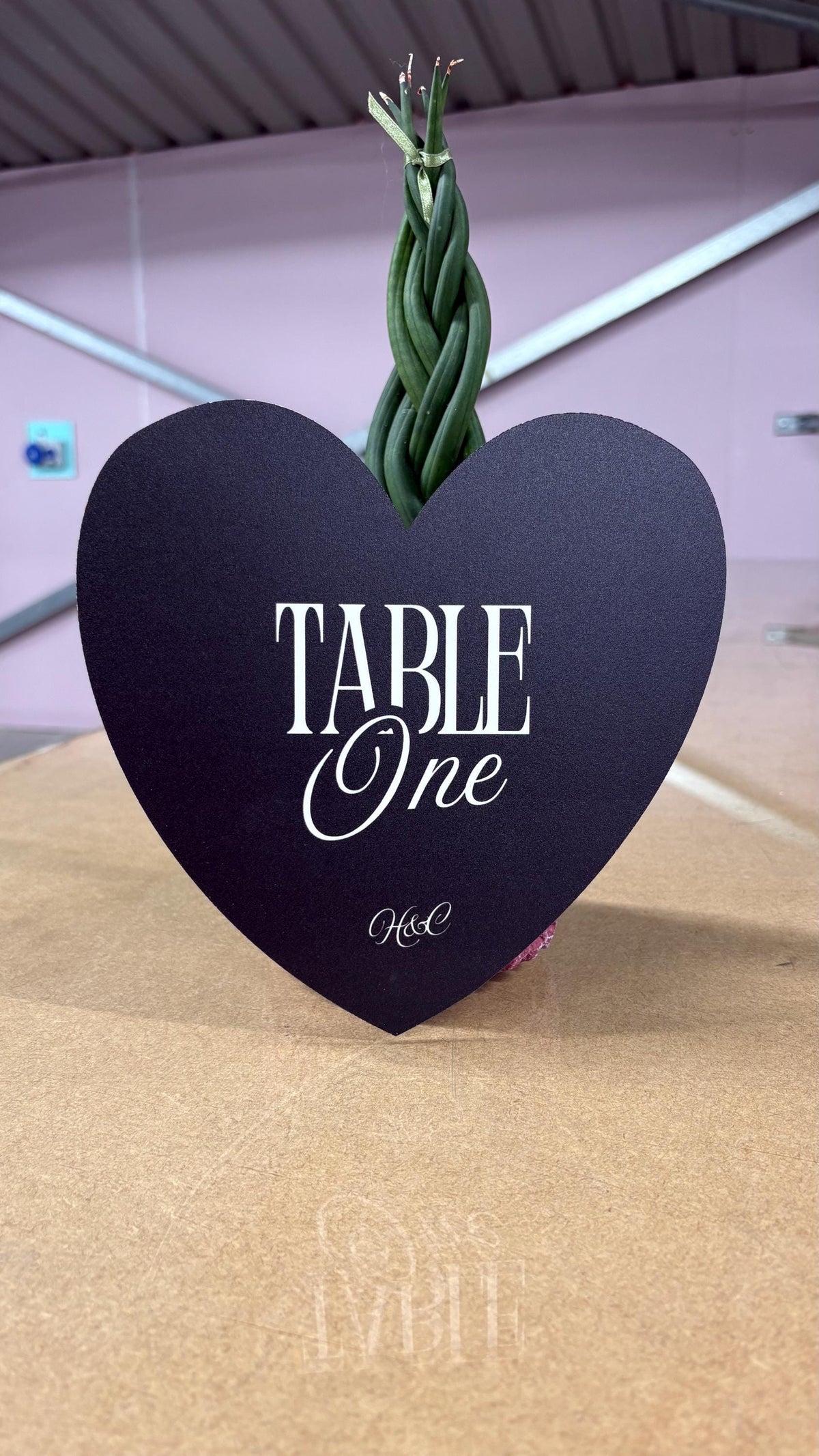 Personalised Heart Wedding Table Numbers | Custom Wedding Table Number Signs | Matching Wedding Signage | Custom Colour