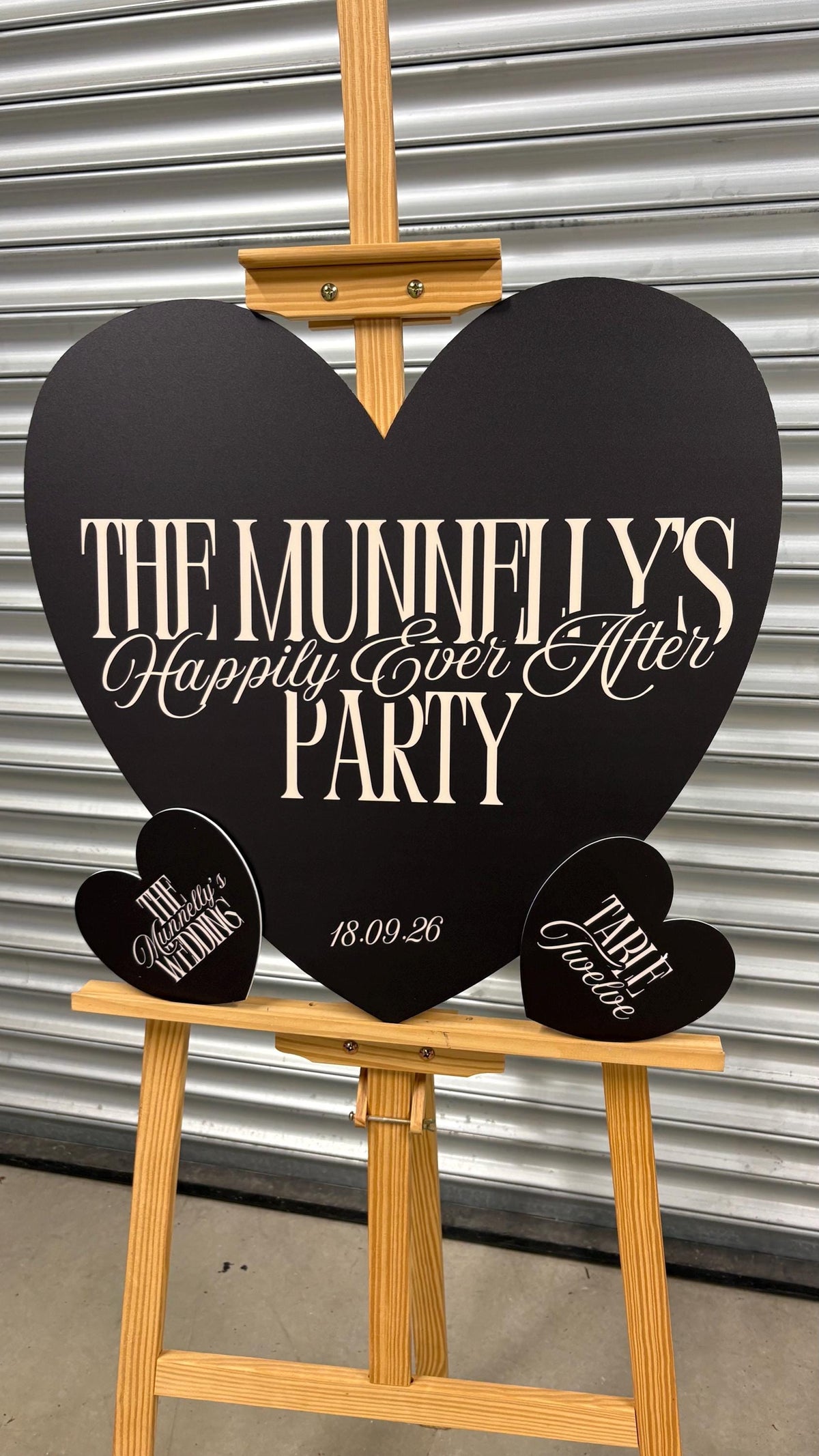 Personalised Heart Wedding Table Numbers | Custom Wedding Table Number Signs | Matching Wedding Signage | Custom Colour