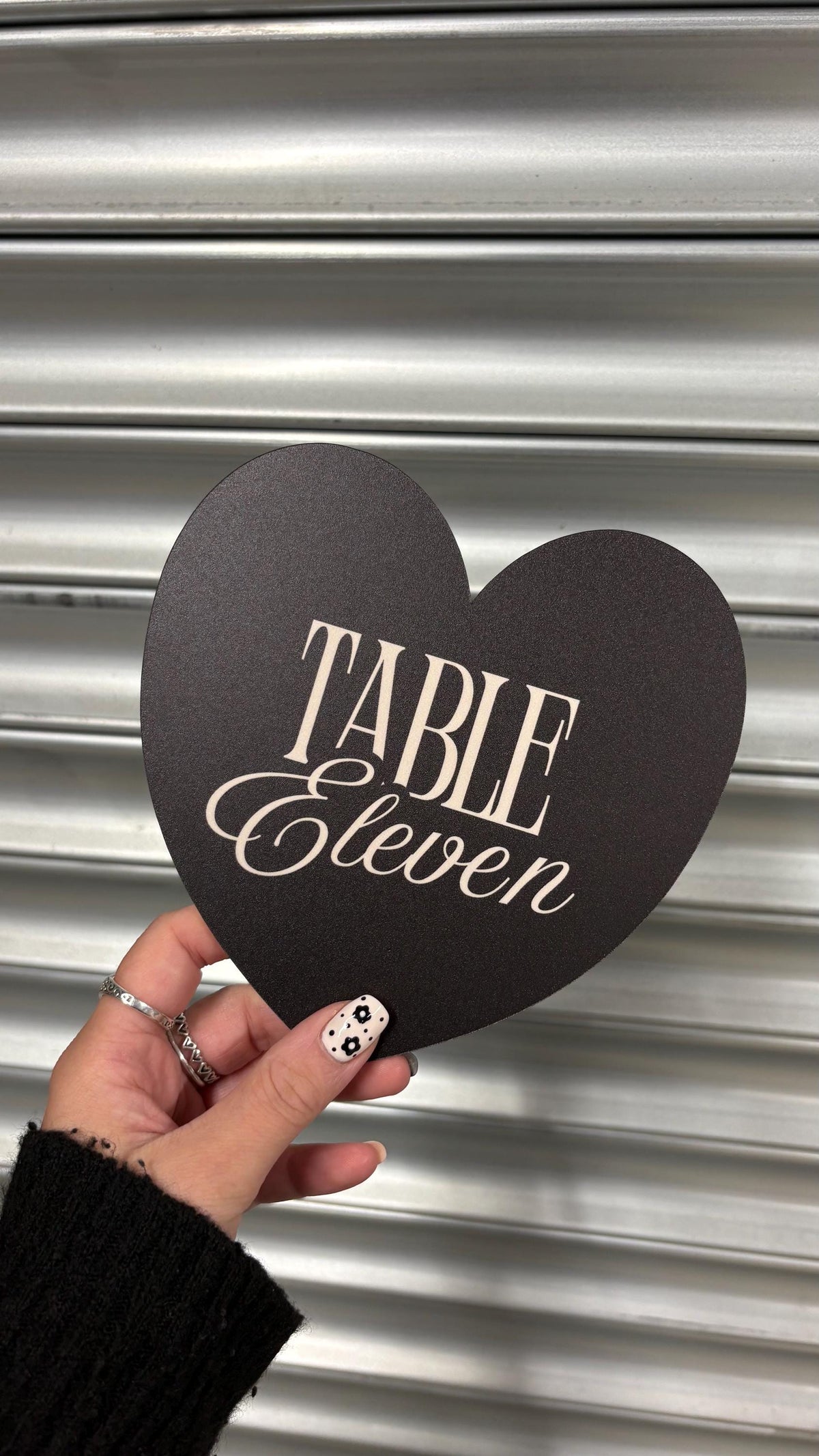 Personalised Heart Wedding Table Numbers | Custom Wedding Table Number Signs | Matching Wedding Signage | Custom Colour