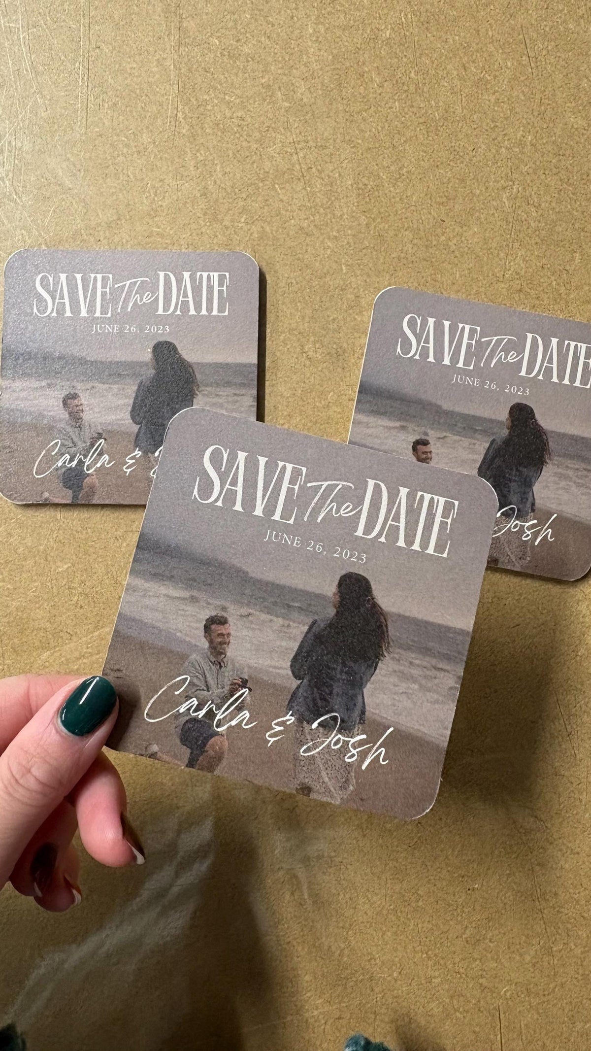 Save The Date Coasters, Personalised Photo Wedding Beer Mats, Custom Wedding Coasters, Engagement Announcement Favours