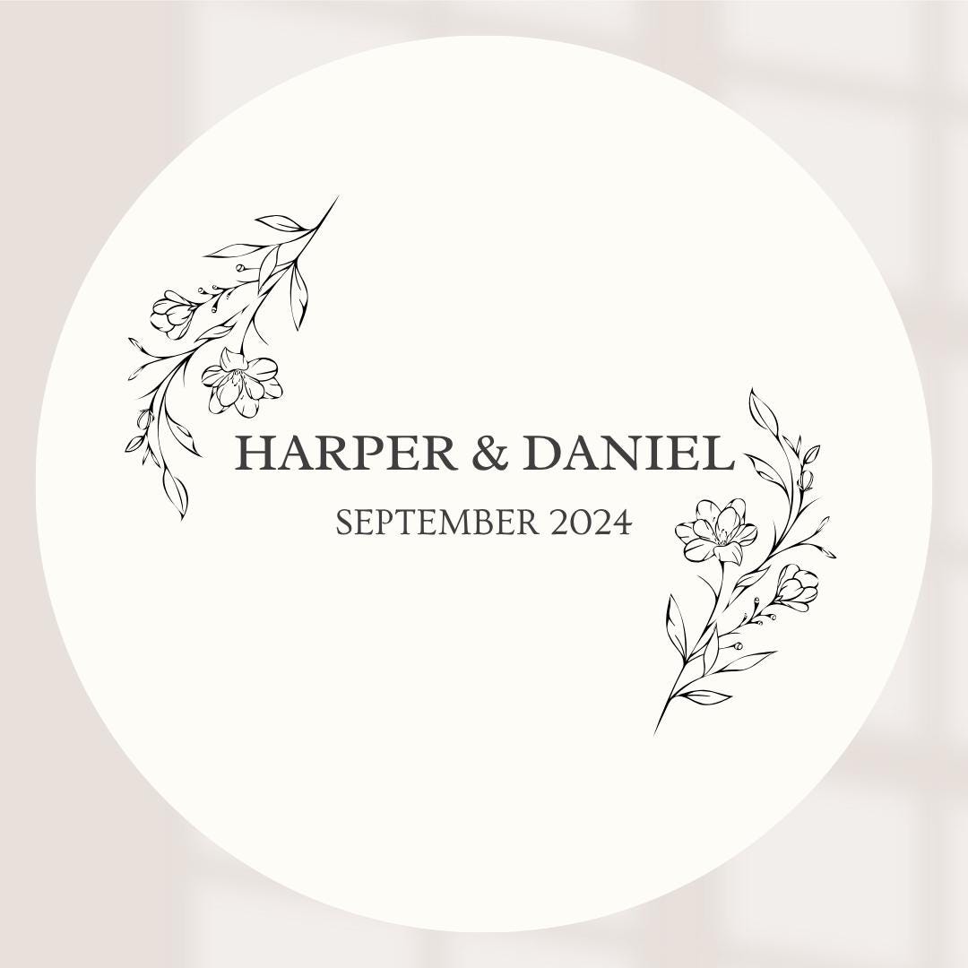Personalised Wedding Coasters, Custom Wedding Beer Mats, Floral Wedding Favour Coasters, Names And Date Coasters