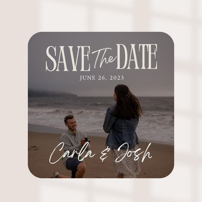 Save The Date Coasters, Personalised Photo Wedding Beer Mats, Custom Wedding Coasters, Engagement Announcement Favours