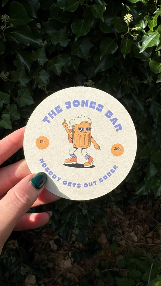 Personalised Bar Coasters, Custom Party Beer Mats, Home Bar Coasters, Funny Drinking Coasters, 100mm Beer Mats
