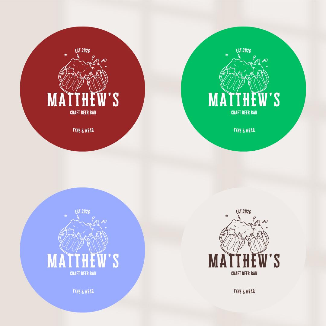 Personalised Craft Beer Bar Coasters, Custom Beer Mats, Home Bar Gift, Pub Style Party Coasters, Beer Lover Gift