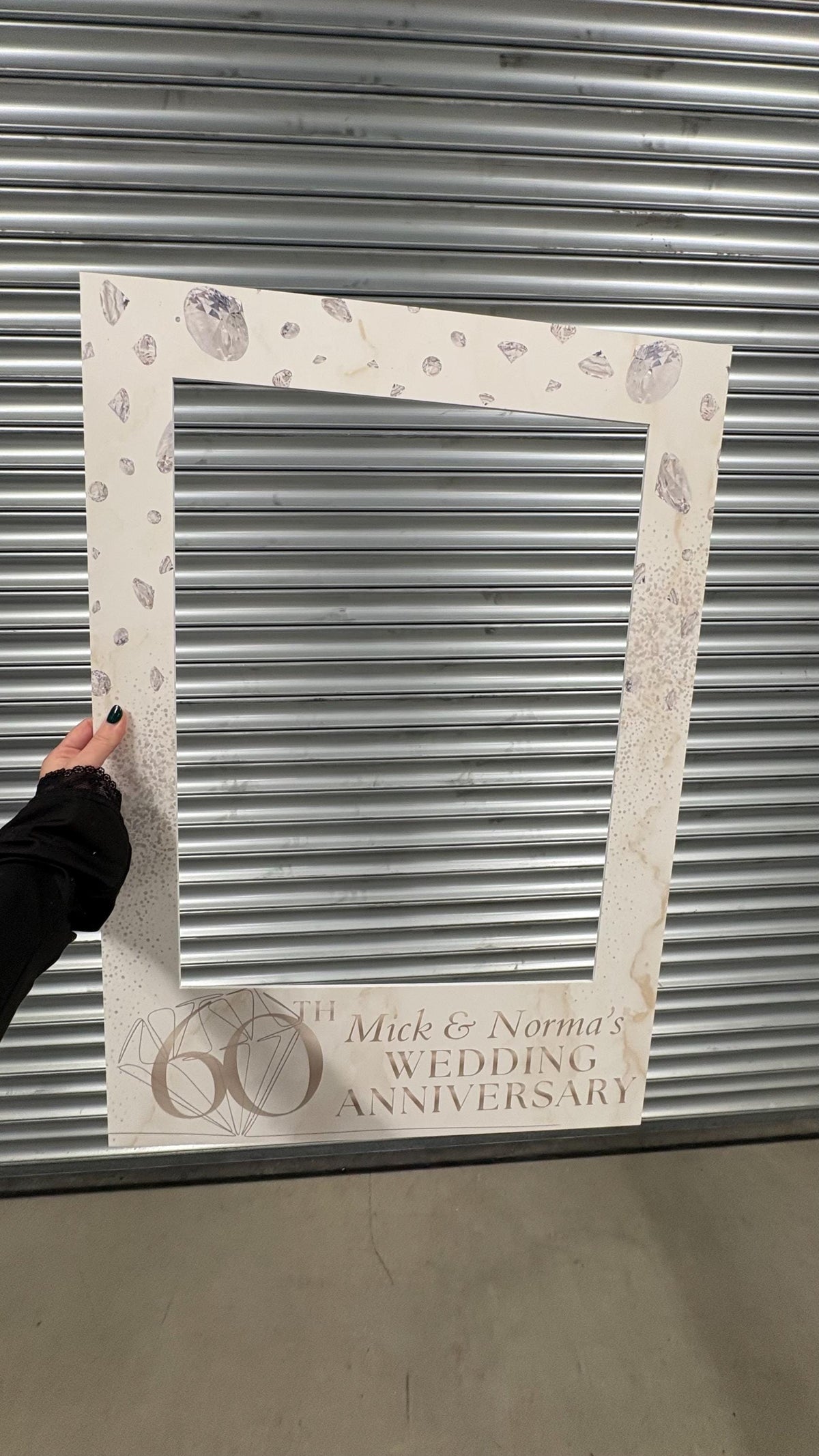 Diamond Wedding Anniversary Selfie Frame – 60th