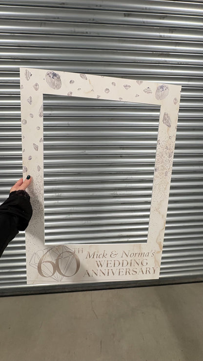 Diamond Wedding Anniversary Selfie Frame – 60th