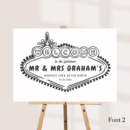 Vegas Style Wedding Sign