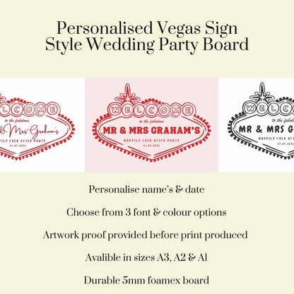 Vegas Style Wedding Sign